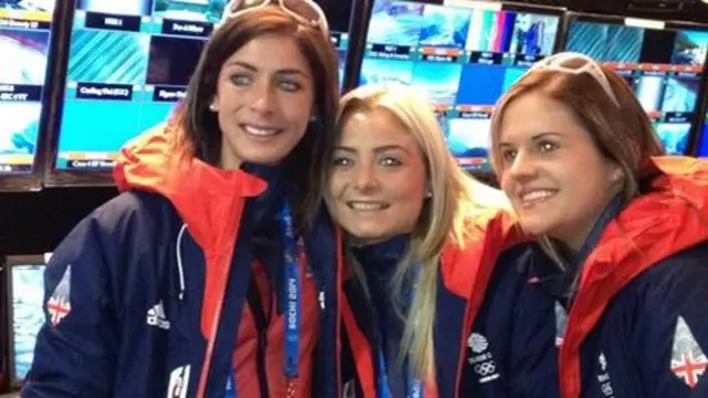 Eve Muirhead, Anna Sloan and Claire Hamilton