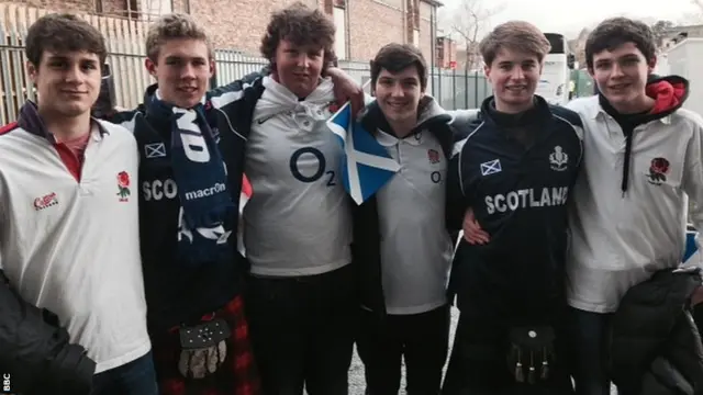 Scotland and England fans