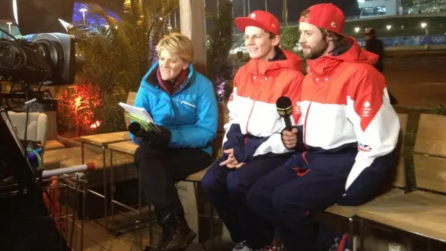 Clare Balding, Billy Morgan and Jamie Nicholls