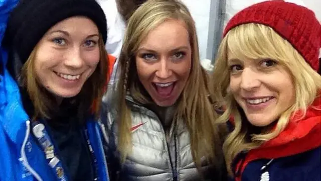 Enni Rukajarvi, Jamie Anderson and Jenny Jones