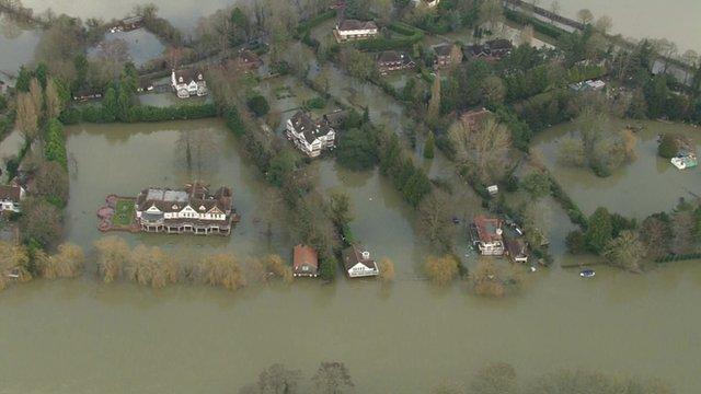 Flooded area near the River Thames