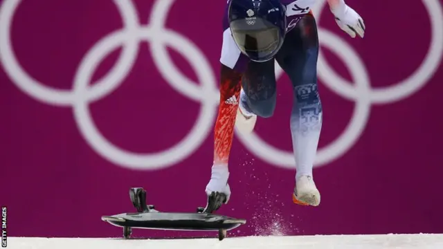 British skeleton gold medal hopeful Shelley Rudman practices