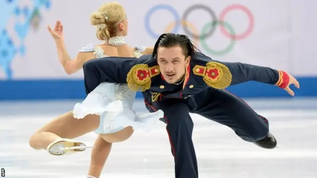 Russian duo Tatiana Volosozhar and Maxim Trankov