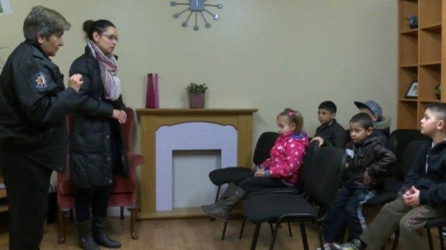 Children attending induction session