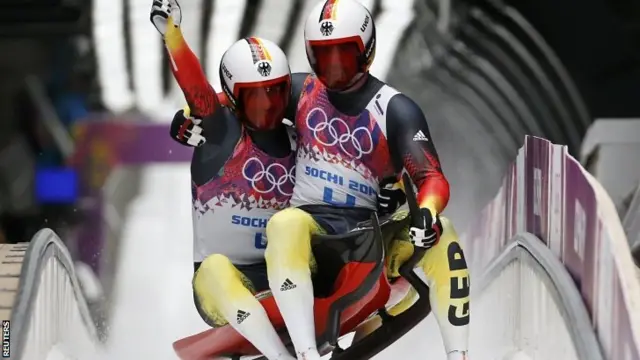 Germany's Tobias Wendl (front) and Tobias Arlt