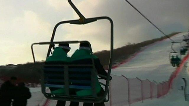 People on a ski lift