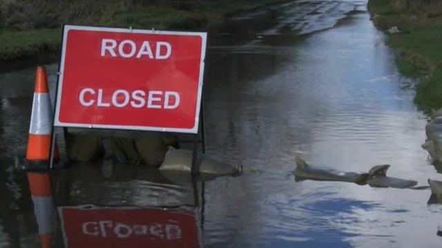 Lambourn in west Berkshire has been severely affected by flooding