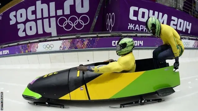 Jamaica 1 two-man bobsleigh steered by Winston Watts