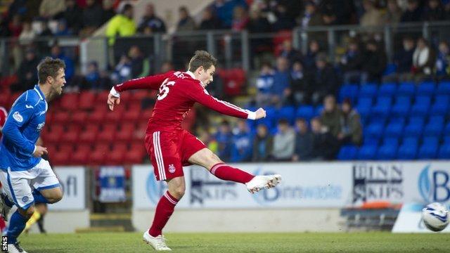 Peter Pawlett scores against St Johnstone