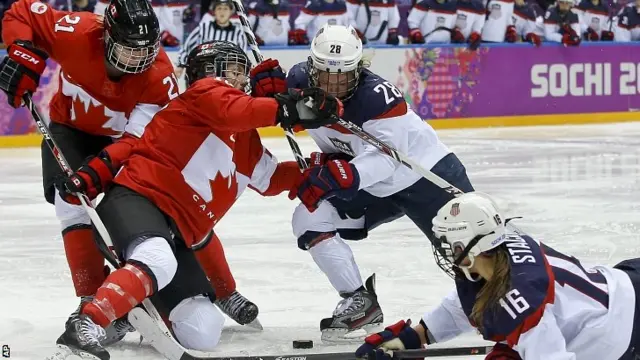 Action from the women's final