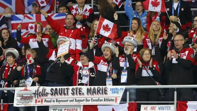 Canada fans cheer