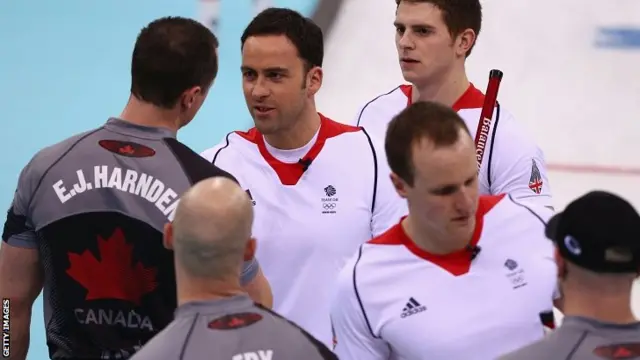 Great Britain and Canada shake hands