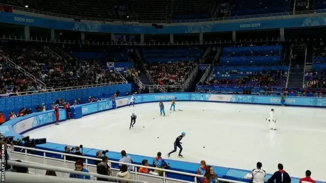 Winter Olympic speed skaters at Sochi