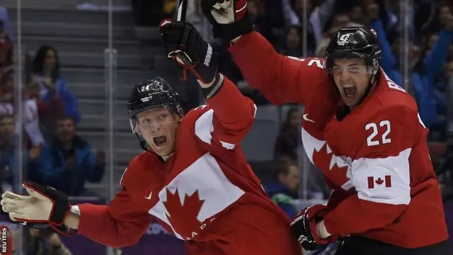 Canada celebrate victory