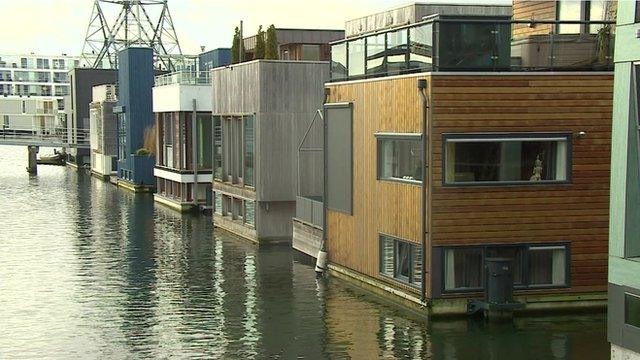 Floating homes just outside Amsterdam