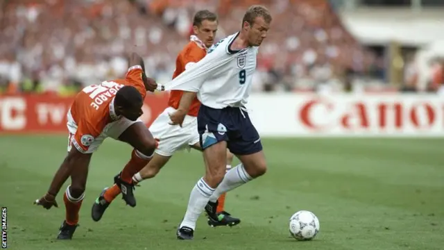 Alan Shearer England v Netherlands 1996