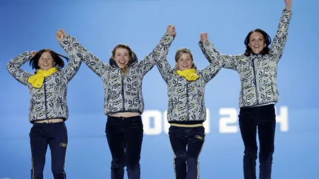 Ukraine women's biathlon team