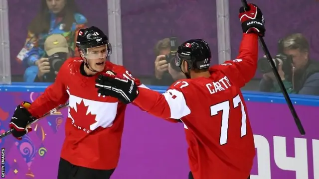 Canada celebrate the goal