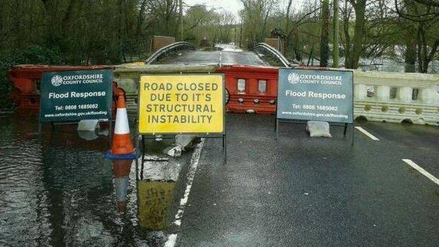 Signs at Sonning Bridge