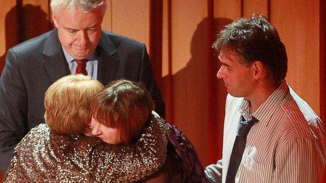 Coral and Paul Jones with the Reverend Kathleen Rogers