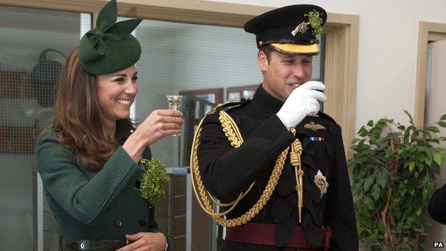 The Duke and Duchess of Cambridge have a tipple