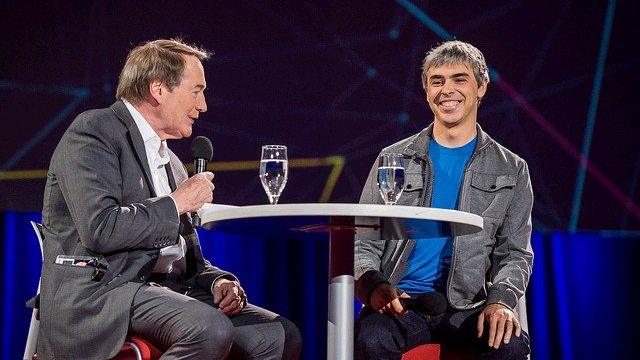 Larry Page and Charlie Rose