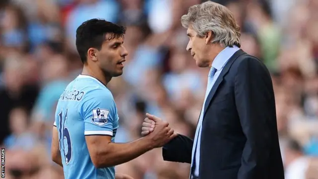 Sergio Aguero and Manuel Pellegrini