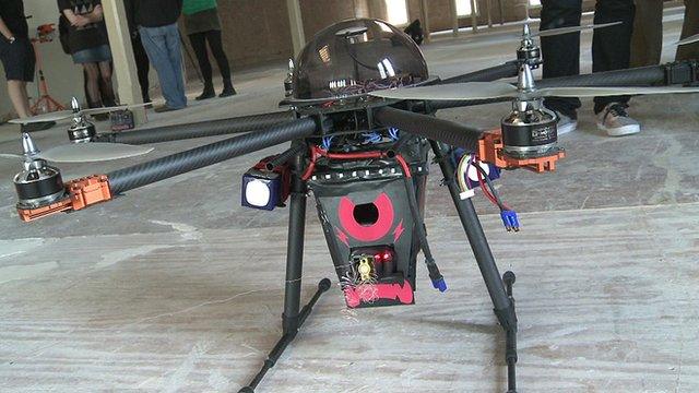 A drone fitted with a stun gun