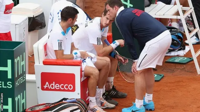 Colin Fleming, Andy Murray and Leon Smith