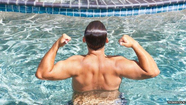 Man in pool