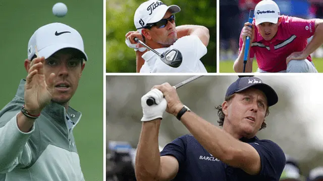 Rory McIlroy, Adam Scott, Justin Rose and Phil Mickelson