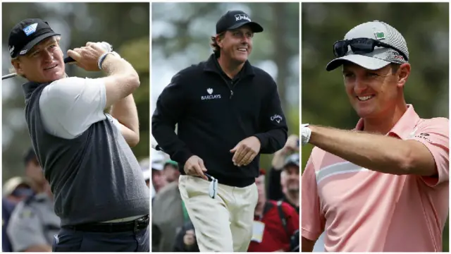 Ernie Els, Phil Mickelson, Justin Rose