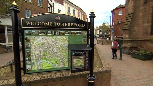Welcome to Hereford sign