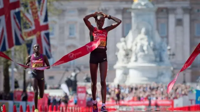 Edna Kiplagat win's marathon