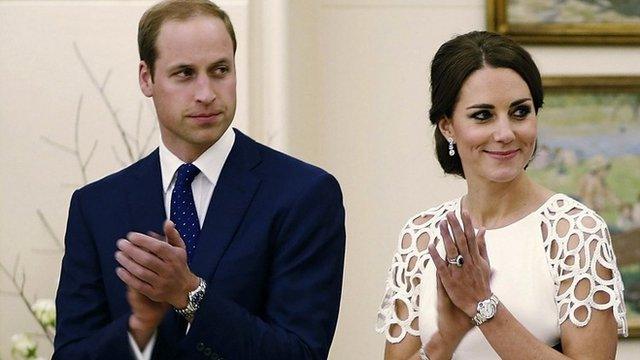 Prince William, left, and his wife Catherine, the Duchess of Cambridge