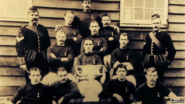 The Argyll and Sutherland Highlanders winning the first Army FA Cup match