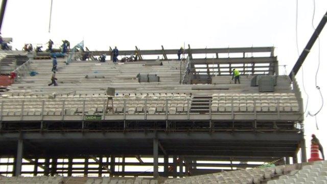 Unfinished stadium in Brazil