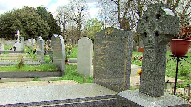 A cemetery in London