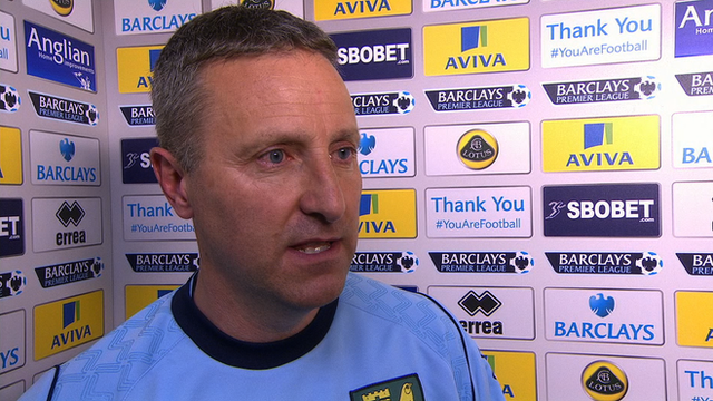 Norwich manager Neil Adams