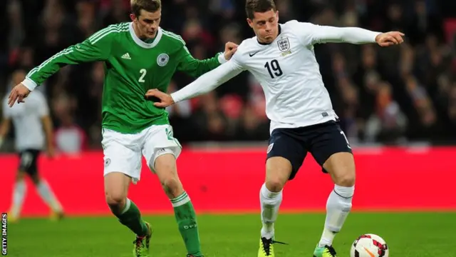 Ross Barkley in England action against Germany