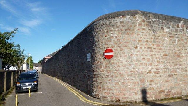 Wall of Inverness Prison