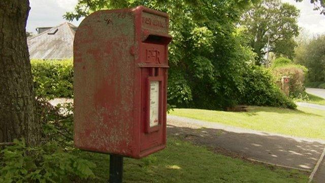 Red post box