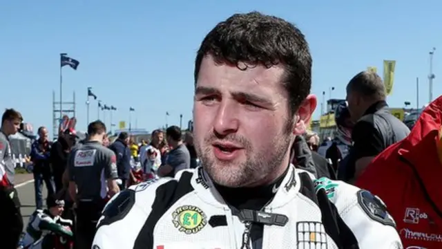 Michael Dunlop secured pole position in the Superstock class at the North West 200