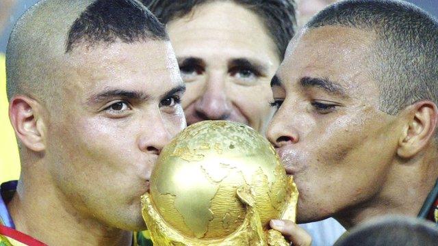 Brazil win the 2002 World Cup