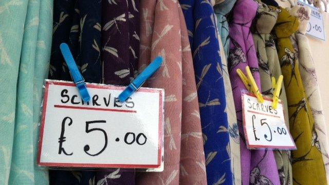 Scarves at market