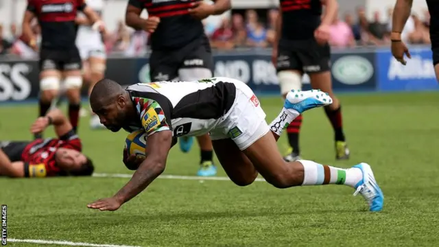 Ugo Monye scores for Harlequins