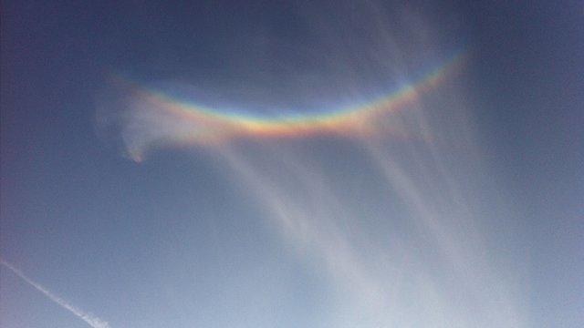 Upside down rainbow spotted over Wiltshire