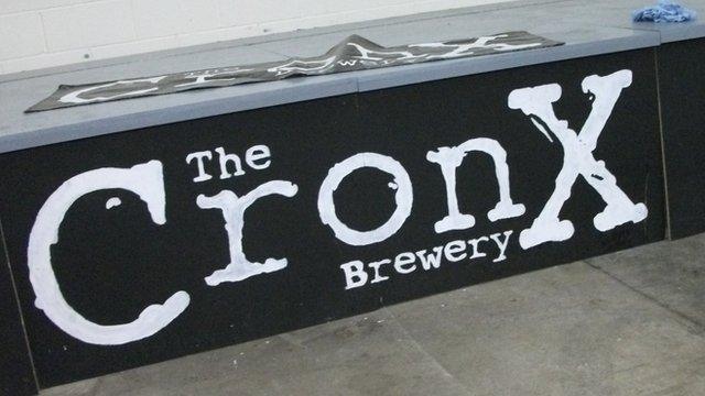 Stage at the Cronx brewery in Croydon