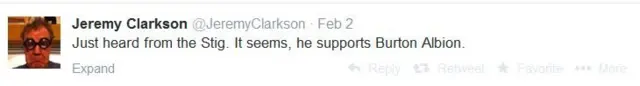 Jeremy Clarkson tweet