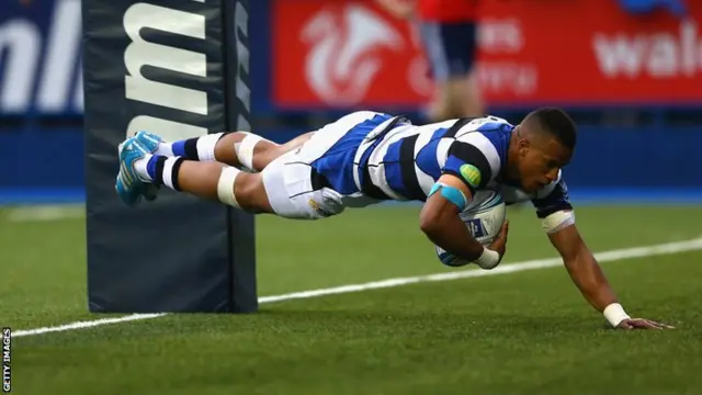 Anthony Watson scores for Bath